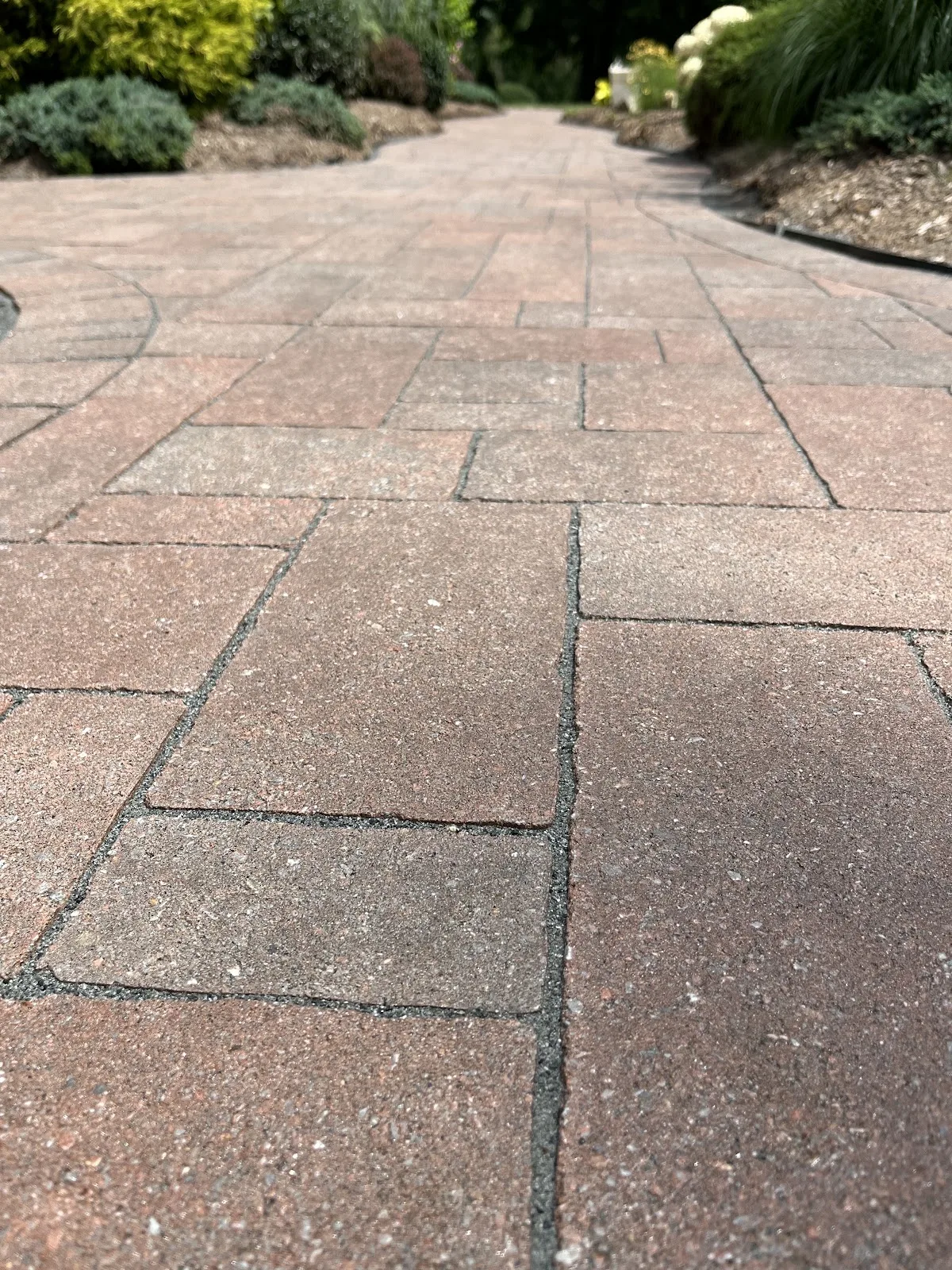 Clean paver walkway, Northwest Connecticut Clean paver walkway after patio cleaning service in Northwest Connecticut